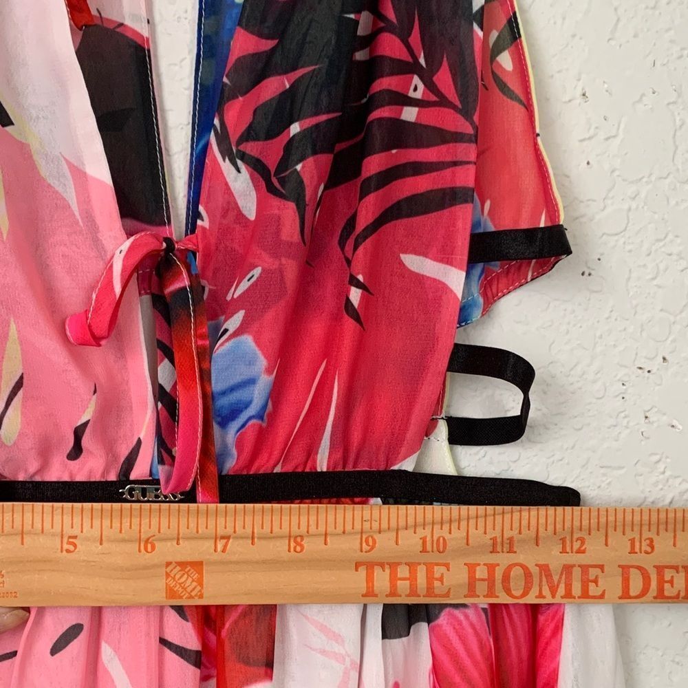 NWT Guess Floral Halter Lightweight Maxi Dress in Pink & Blue Size XS - Picture 7 of 12